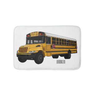 Alfombrilla De Baño Ilustracion personalizado de autobús escolar