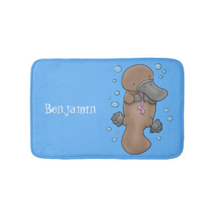 Alfombrilla De Baño Ilustracion personalizado de bebé de plaquypus fel
