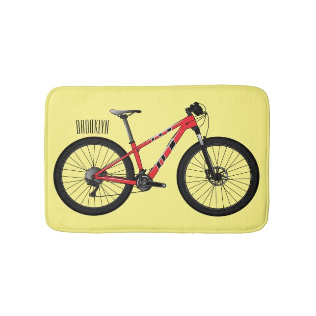 Alfombrilla De Baño Ilustracion personalizado de bicicletas (Anverso)