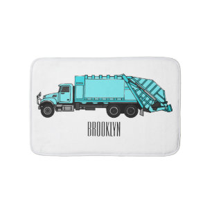 Alfombrilla De Baño Ilustracion personalizado de camión de basura