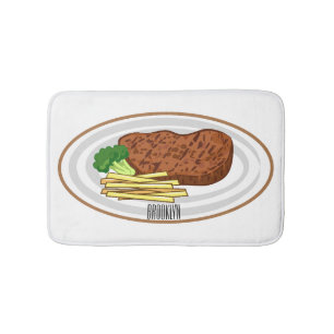 Alfombrilla De Baño Ilustracion personalizado de carne
