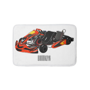 Alfombrilla De Baño Ilustracion personalizado de carreras de Kart