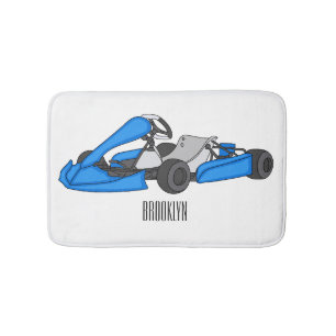 Alfombrilla De Baño Ilustracion personalizado de carreras de Kart
