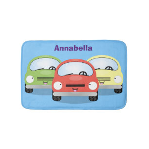 Alfombrilla De Baño Ilustracion personalizado de coches Cute kawaii