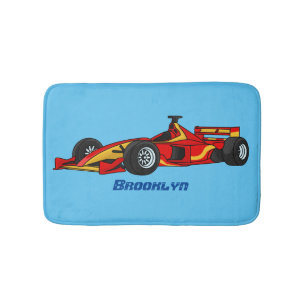 Alfombrilla De Baño Ilustracion personalizado de coches de carreras de
