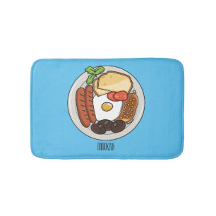 Alfombrilla De Baño Ilustracion personalizado de desayuno inglés