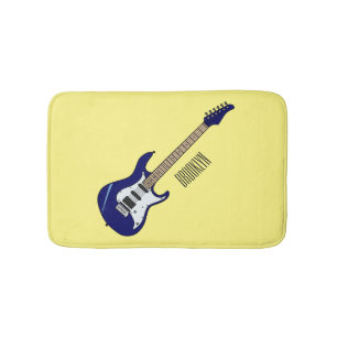 Alfombrilla De Baño Ilustracion personalizado de guitarra eléctrica