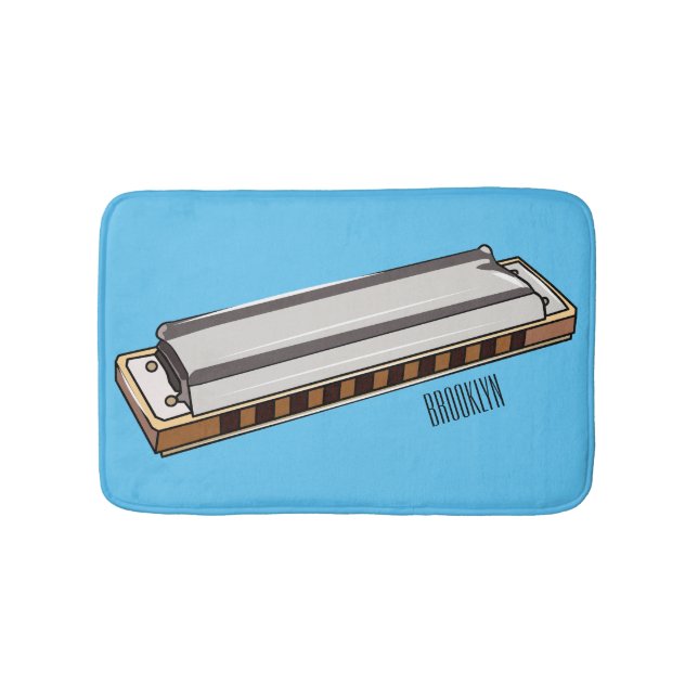 Alfombrilla De Baño Ilustracion personalizado de Harmonica (Anverso)