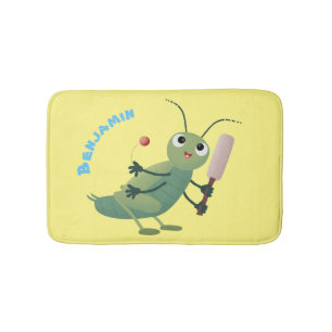 Alfombrilla De Baño Ilustracion personalizado de insectos de cricket v