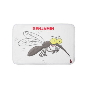Alfombrilla De Baño Ilustracion personalizado de insectos de mosquitos
