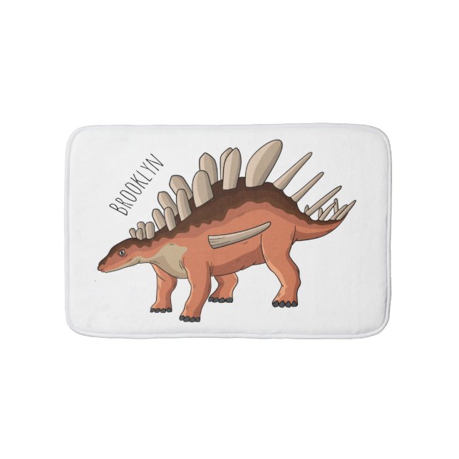 Alfombrilla De Baño Ilustracion personalizado de Kentrosaurus (Anverso)