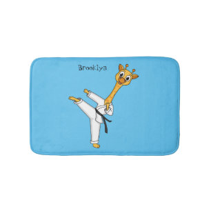 Alfombrilla De Baño Ilustracion personalizado de Kung Fu giraffe