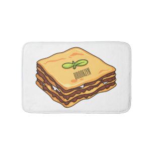 Alfombrilla De Baño Ilustracion personalizado de Lasagna