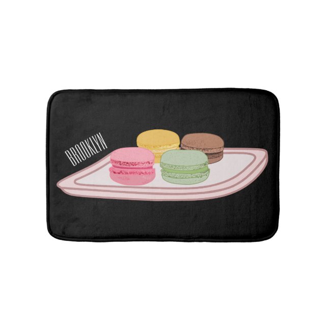Alfombrilla De Baño Ilustracion personalizado de Macaron (Anverso)