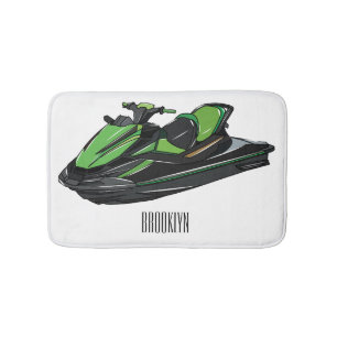 Alfombrilla De Baño Ilustracion personalizado de moto acuática