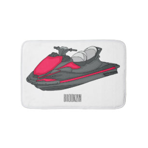 Alfombrilla De Baño Ilustracion personalizado de moto acuática
