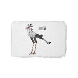 Alfombrilla De Baño Ilustracion personalizado de pájaro de Secretario