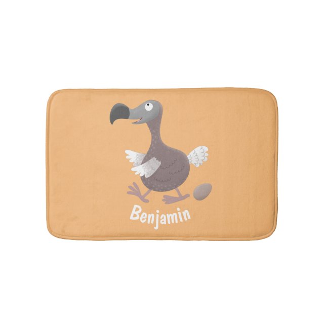 Alfombrilla De Baño Ilustracion personalizado de pájaro dodo gracioso (Anverso)