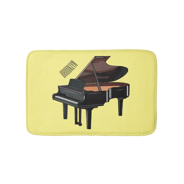 Alfombrilla De Baño Ilustracion personalizado de piano (Anverso)