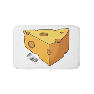 Alfombrilla De Baño Ilustracion personalizado de queso