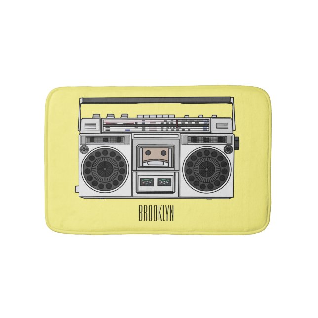 Alfombrilla De Baño Ilustracion personalizado de radio (Anverso)