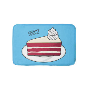 Alfombrilla De Baño Ilustracion personalizado de tarta de terciopelo r