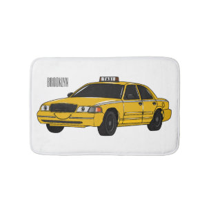 Alfombrilla De Baño Ilustracion personalizado de taxi