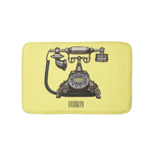 Alfombrilla De Baño Ilustracion personalizado de teléfono