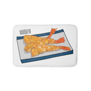 Alfombrilla De Baño Ilustracion personalizado de tempura gambas