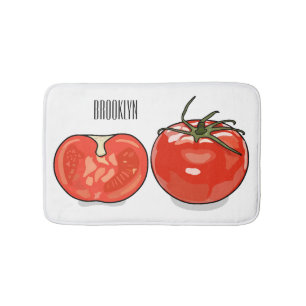 Alfombrilla De Baño Ilustracion personalizado de tomate