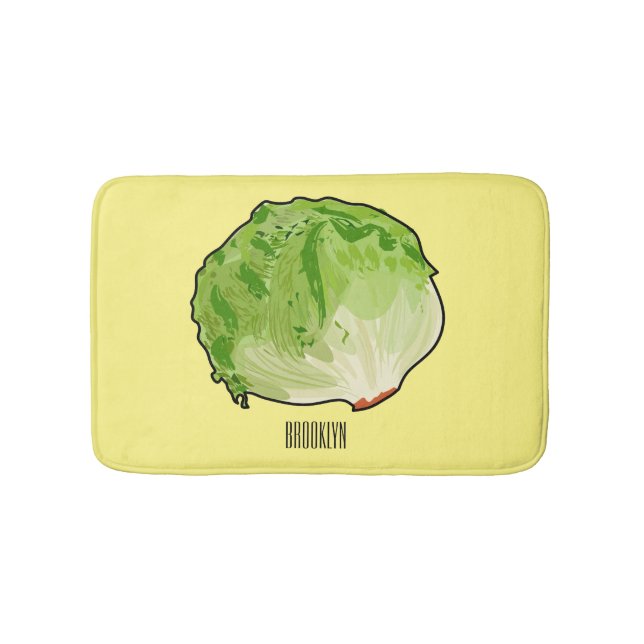 Alfombrilla De Baño Ilustracion personalizado Lettuce (Anverso)