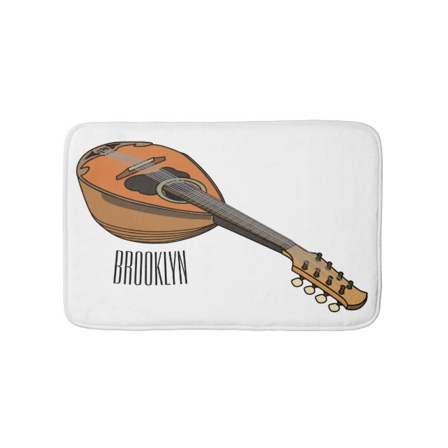 Alfombrilla De Baño Ilustracion personalizado Mandolin (Anverso)