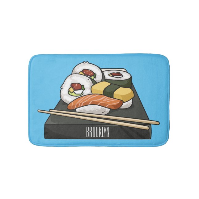 Alfombrilla De Baño Ilustracion personalizado Sushi (Anverso)