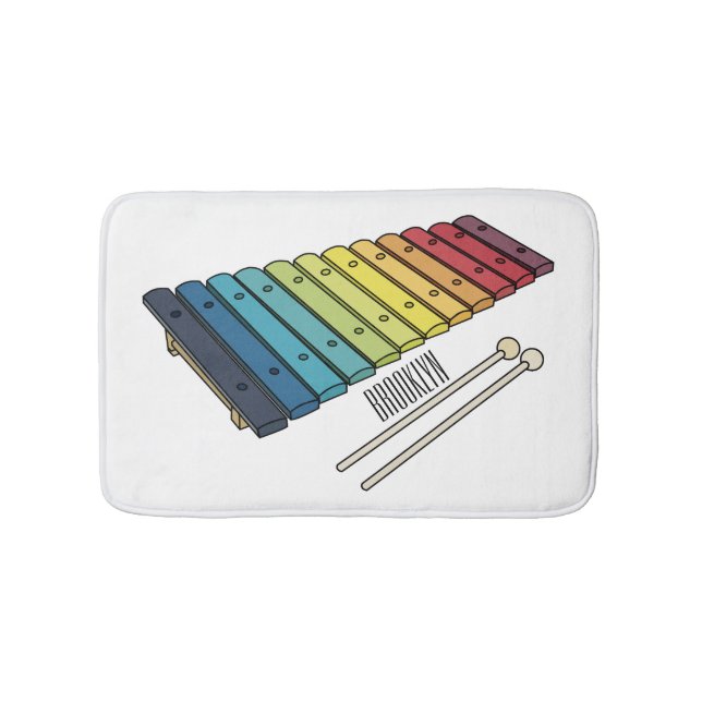 Alfombrilla De Baño Ilustracion personalizado xilófono (Anverso)