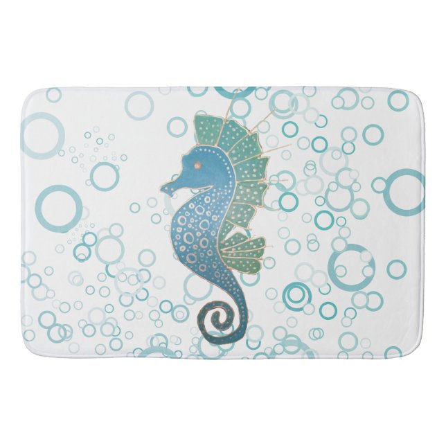 Alfombrilla De Baño Ilustraciones caprichosas y adorables del Seahorse (Anverso)