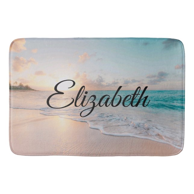 Alfombrilla De Baño Imagen de una playa en Sunrise Placemat (Anverso)