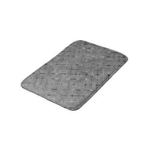 Alfombrilla De Baño Imagen gris dividida en rectángulos, cable brillan