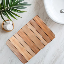 Alfombrilla De Baño Imitación Listón de Madera