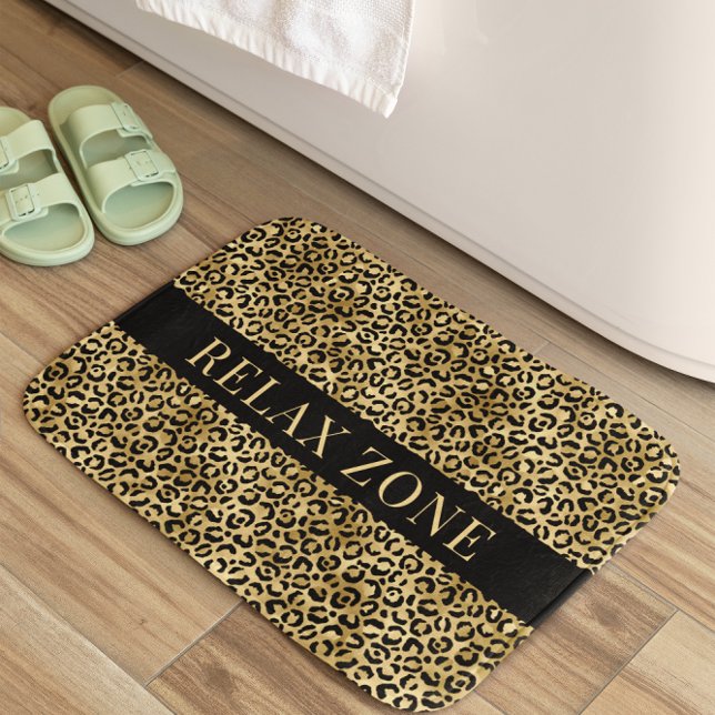 Alfombrilla De Baño Impresión animal Faux Gold Black (Subido por el creador)