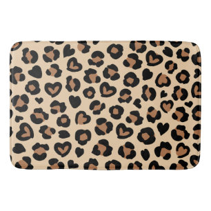Alfombrilla De Baño Impresión animal, leopardo marrón, puntos de chita