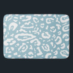 Alfombrilla De Baño Impresión de animales leopardo azul y Moda blanca<br><div class="desc">Mat. de baño</div>