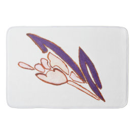 Alfombrilla De Baño Impresión de arte de acuarela Rosa elegante