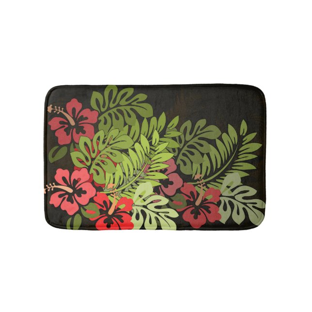 Alfombrilla De Baño Impresión de arte floral Hawaii Aloha (Anverso)