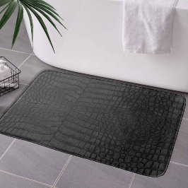 Alfombrilla De Baño Impresión de capa de cocodrilo negro