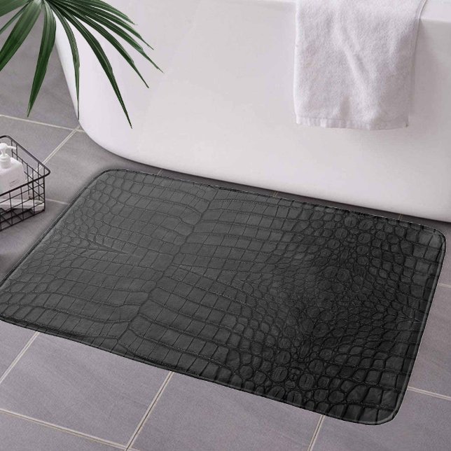 Alfombrilla De Baño Impresión de capa de cocodrilo negro (Subido por el creador)