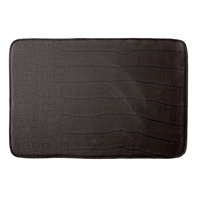 Alfombrilla De Baño Impresión de la piel de cocodrilo marrón (Anverso)