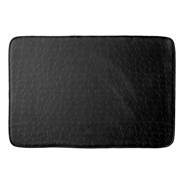 Alfombrilla De Baño Impresión de piel de ligador negro (Anverso)
