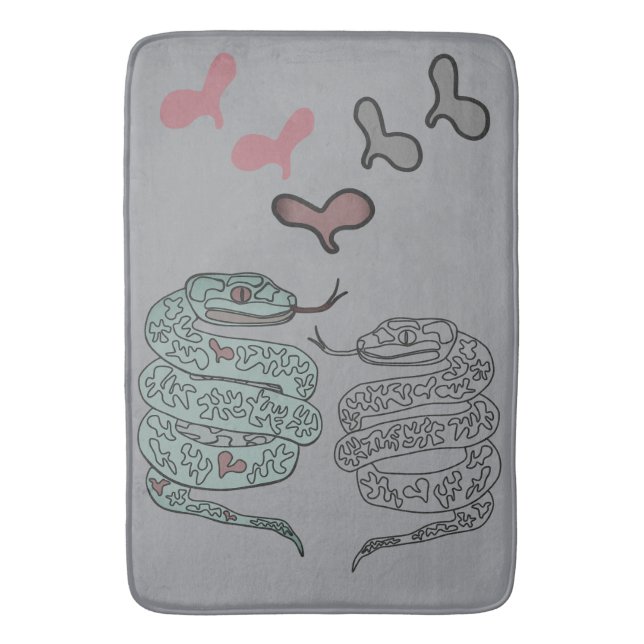 Alfombrilla De Baño Impresión de serpientes Bath Mat (Frente vertical)