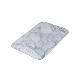 Alfombrilla De Baño Impresión de textura de piedra de mármol blanco