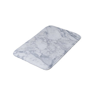 Alfombrilla De Baño Impresión de textura de piedra de mármol blanco